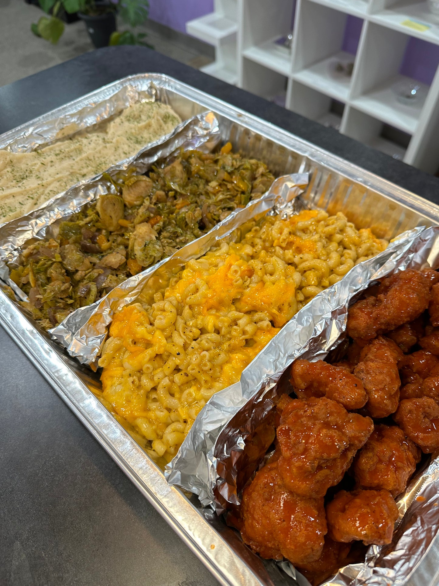 Platter (Protein- BBQ or Buffalo Cauliflower Wangz)