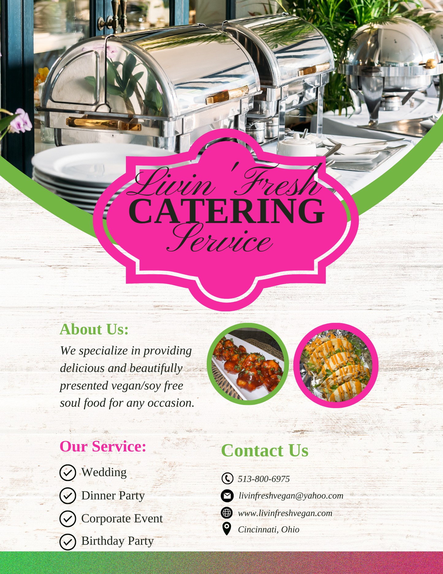 Click on picture for Catering options!