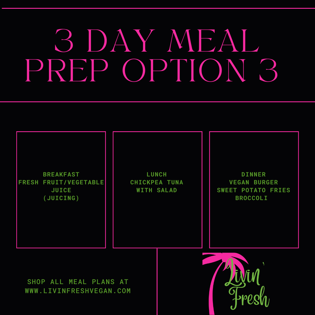 3 Day Meal Prep Option 3 (swap out available)