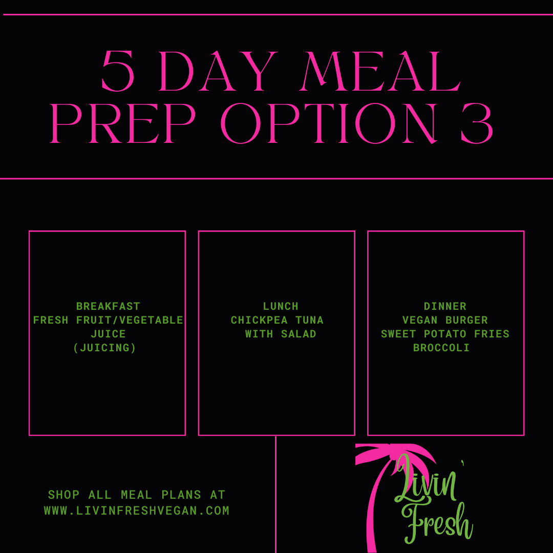 5 Day Meal Prep Option 3 (swap out available)